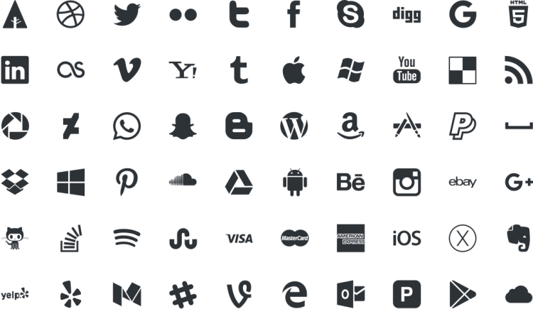 Social Media Icons Free Download - Logo Social Media Vector Png (750x435), Png Download