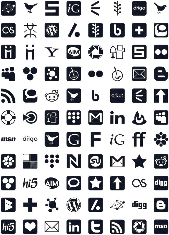 Blue Jeans Social Media Icon Pack By Webtreatsetc - Social Media Icons (610x814), Png Download