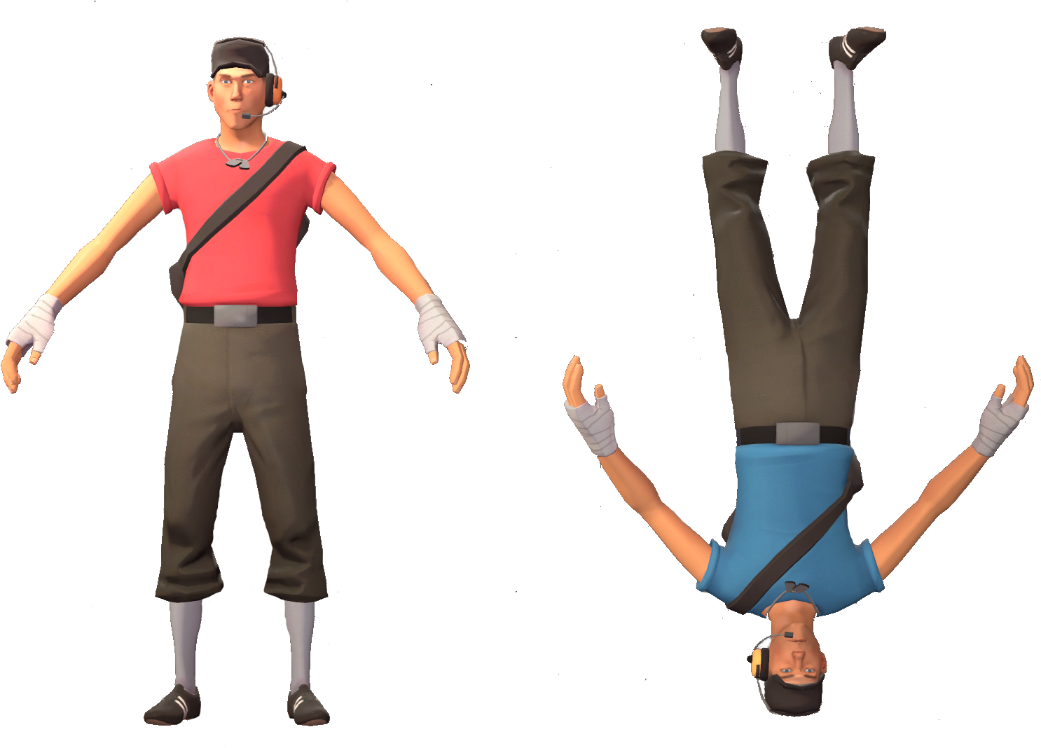 Petition To Make Upvotes Into Scout And Downvotes Into - Scout Tf2 T Pose (1556x1080), Png Download
