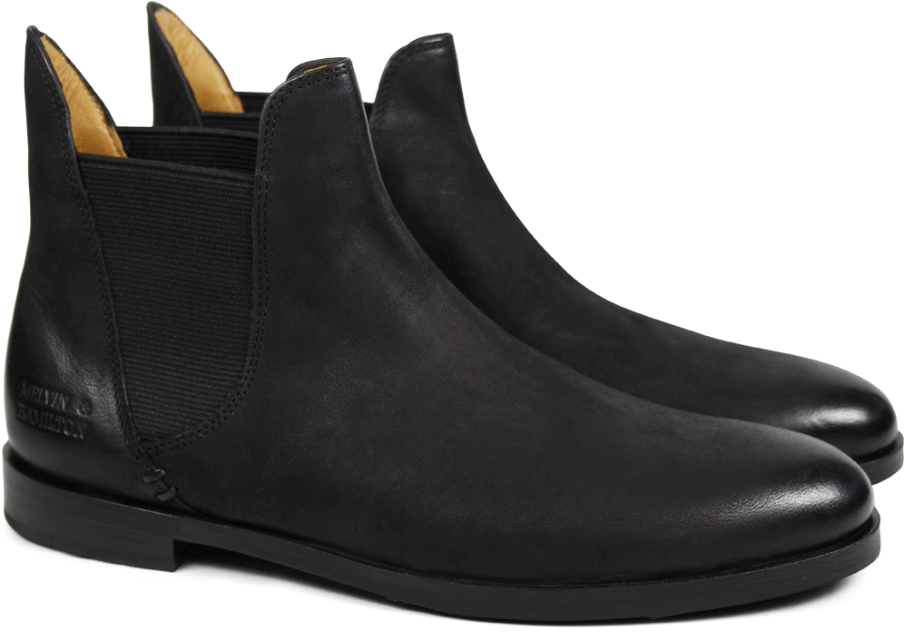 Ankle Boots Susan 2 Boise Black Elastic Black Hrs - Chelsea Boot (1024x1024), Png Download