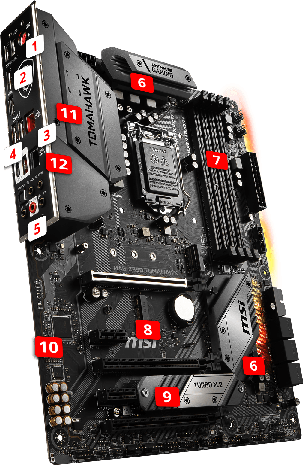 Msi Mag Z390 Tomahawk Overview - Msi Mag Z390 Tomahawk (1024x1638), Png Download
