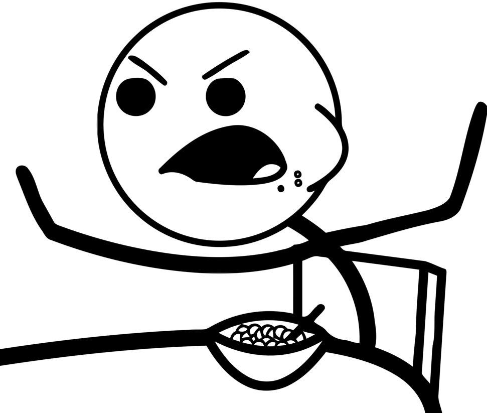 And Levitate Bowls Of Cereal Near Our Groins - Rage Faces Cereal Guy (971x823), Png Download