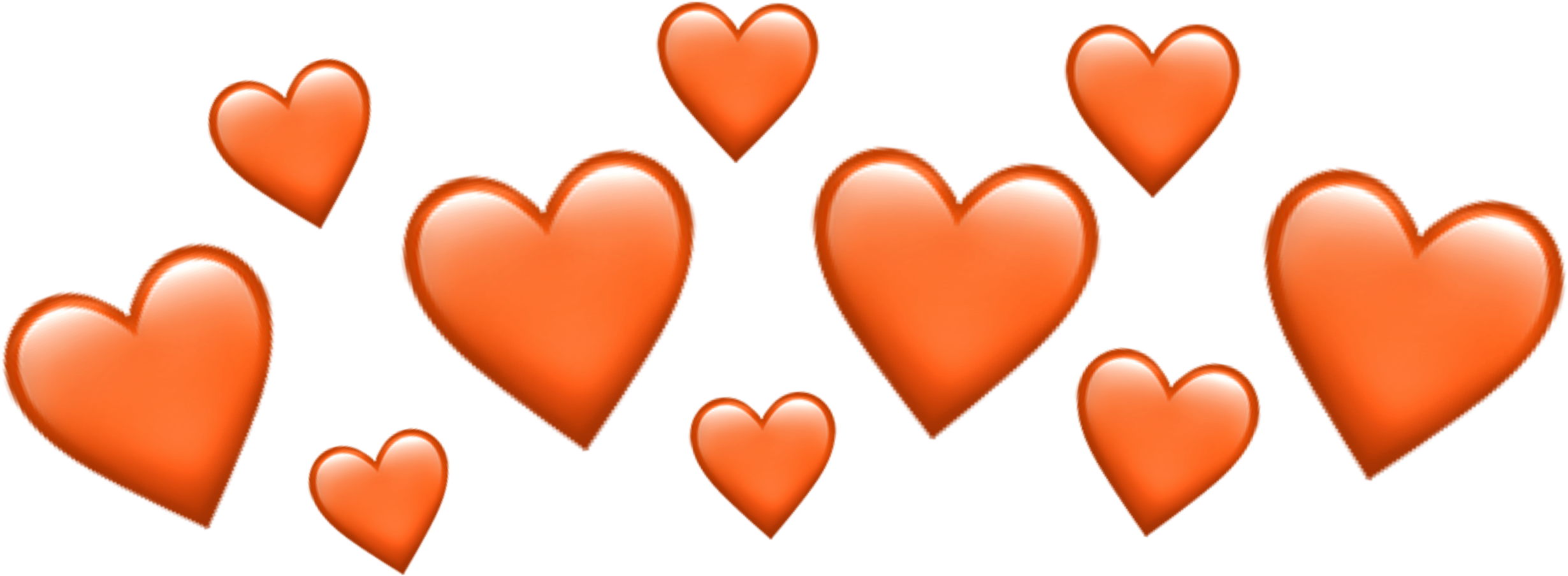 Png Download Source Orange Heart Heartcrown Emoji Emojiiphone - Emoji (3464x3464), Png Download