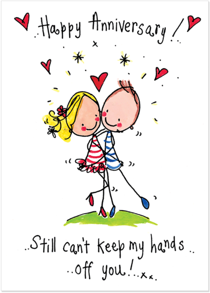 Happy Anniversary Still Can't Keep My Hands Off You - Happy Anniversary Cute Couple (599x600), Png Download
