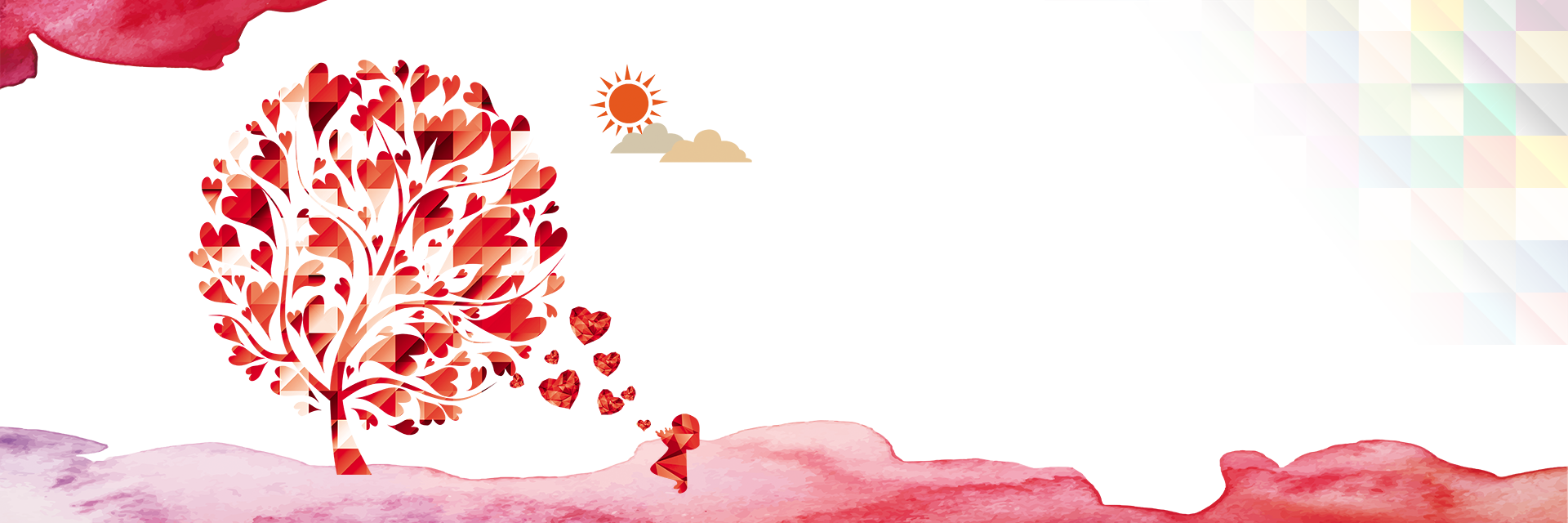 China, Love, Charity, Pink, Heart Png Image With Transparent - Romantic Love Tree Png (1920x640), Png Download