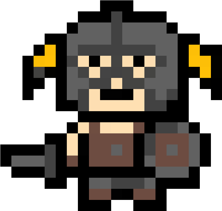 Dovahkiin - Dovahkiin Pixel Art (1184x1184), Png Download