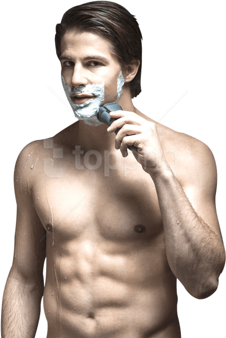 Free Png Man Using Beard Shaver Png Images Transparent - Shaving Beard Png (481x690), Png Download