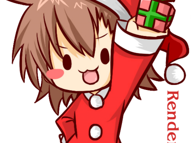 Download Anime Boy Clipart Christmas - Merry Christmas Anime Chibi PNG  Image with No Background 