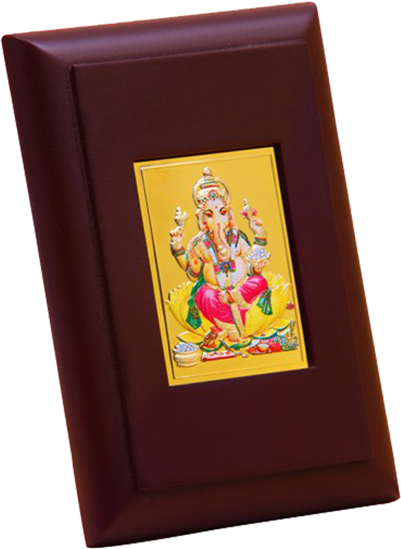Table Ganeshji Rectangle Meenakari - Cartoon (800x800), Png Download