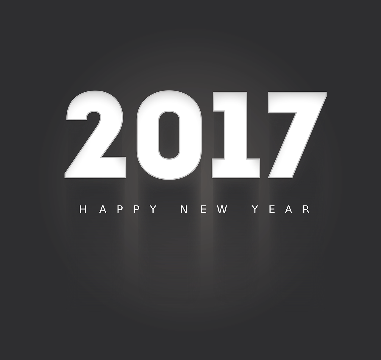 New Year Happy Happy New Year - Number (1280x1209), Png Download