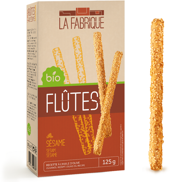 Flute Sesame Bio Cover - Breadstick (650x650), Png Download