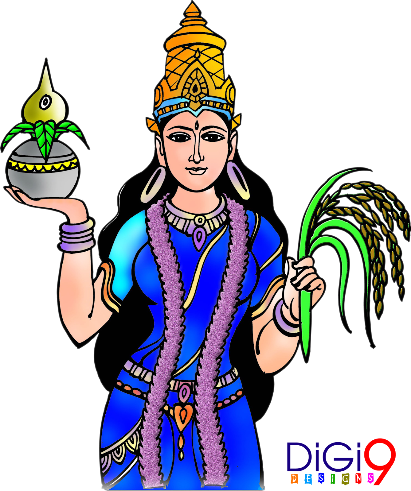 Telugu Thalli Image - Samaikyandhra Movement (1338x1600), Png Download