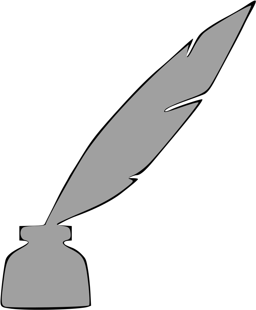 Download Quill And Ink Grey Quill PNG Image with No Background