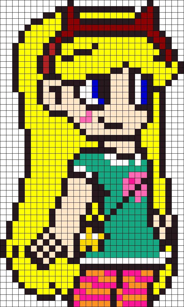 Princess Star Butterfly Perler Bead Pattern / Bead - Pixel Art Star Butterfly (631x1051), Png Download