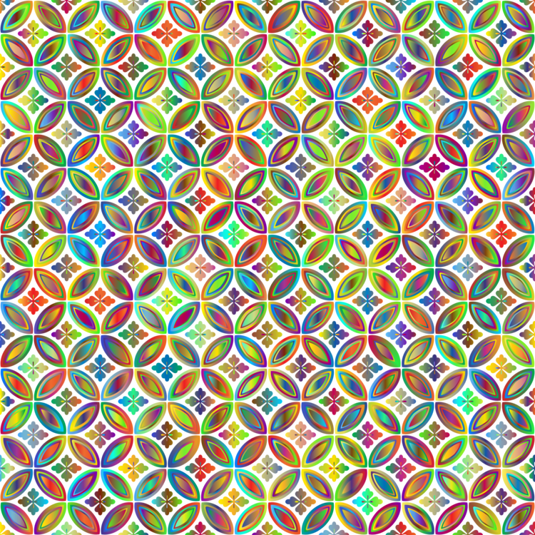 Prismatic Star Line Art Floral Design Ornament - Clip Art (750x750), Png Download