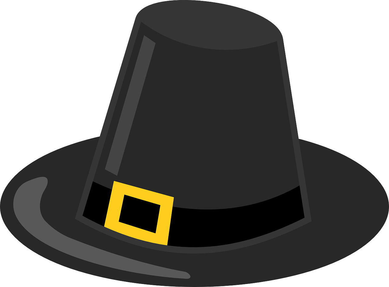 Thanksgiving Jokes - Pilgrim Hat Clip Art (1280x944), Png Download