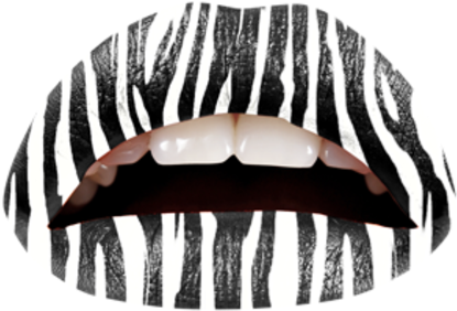 Vitamin Enhanced With A Smooth Feel And Glossy Finish, - Violent Lips The Zebra Temporary Lip Appliques - Set (500x355), Png Download