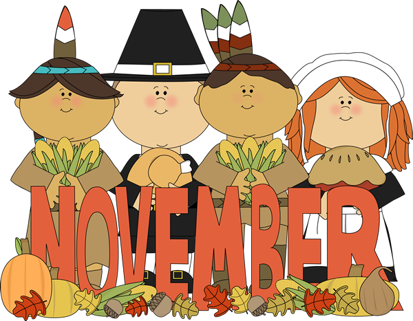 Corn Clipart Pilgrim - November Clipart For Kids (600x467), Png Download