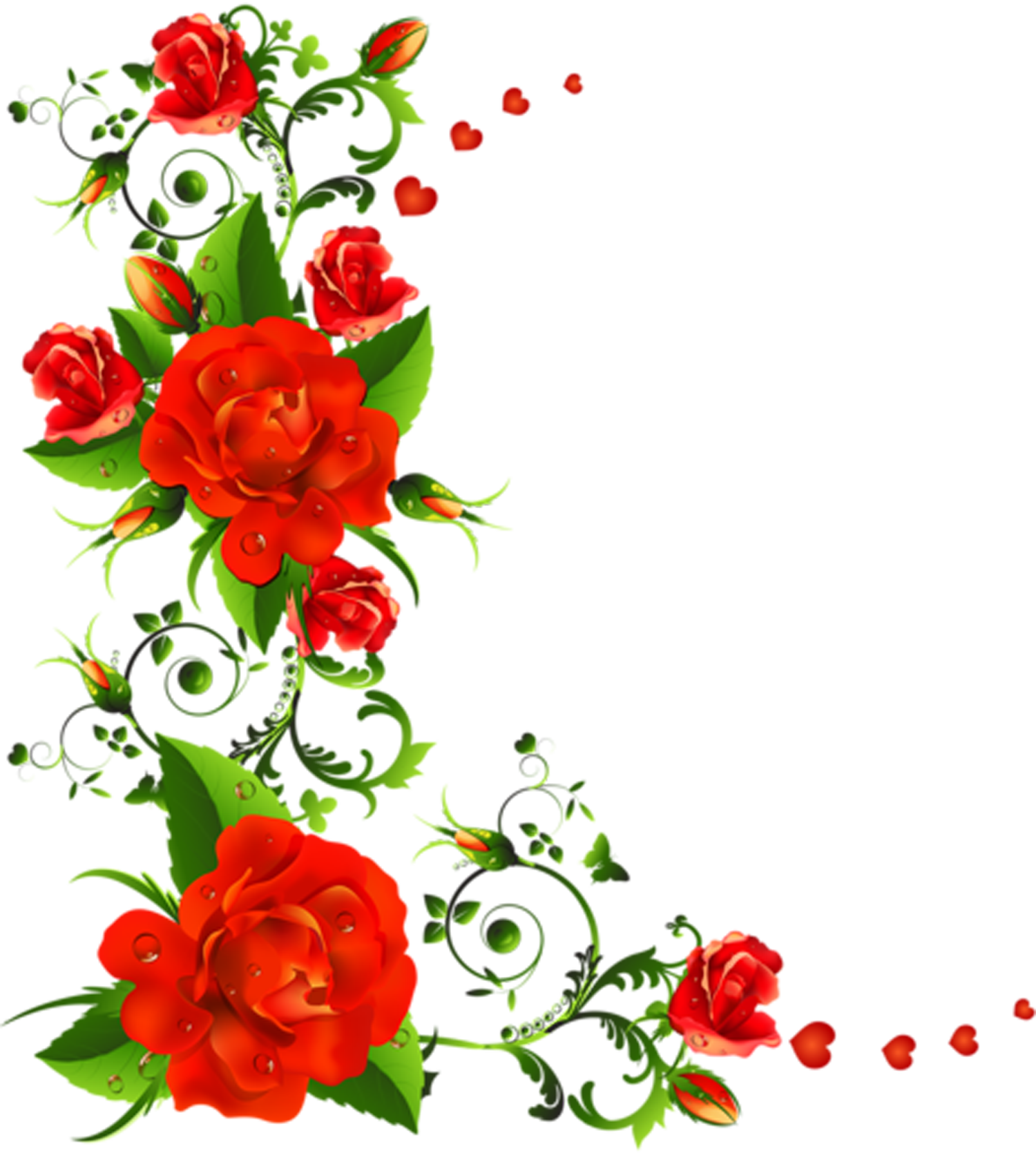 Marcos De Rosas Png - Rose Flowers Vector Png (1500x1670), Png Download