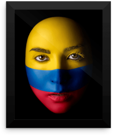Face Of Colombia - Mask (600x600), Png Download