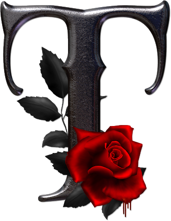 Resultado De Imagen Para Png Rosas Rojas - Abecedario Gotico Con Rosas (337x435), Png Download