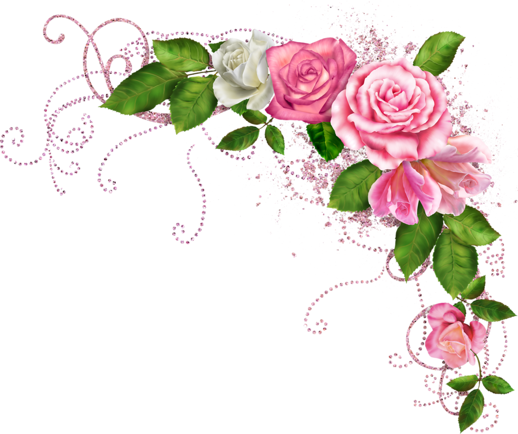 Blushbutter Flower Spray Png Pinterest Clip Art - Border Line Flower Clipart (800x671), Png Download