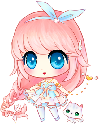 Симпатичные Чибики - Girl Anime Chibi Drawing Cute (330x408), Png Download
