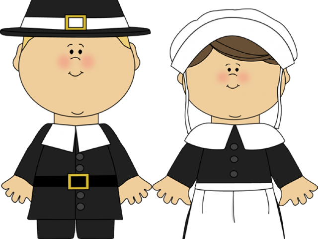 Pilgrim Clipart Pilgrim Girl - Pilgrims Clipart (640x480), Png Download