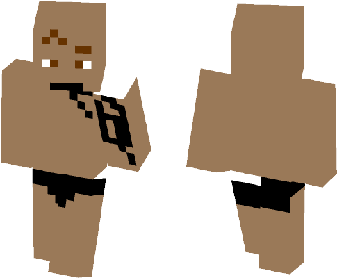 The Rock (wwe) - Minecraft Detroit Become Human Skin (584x497), Png Download