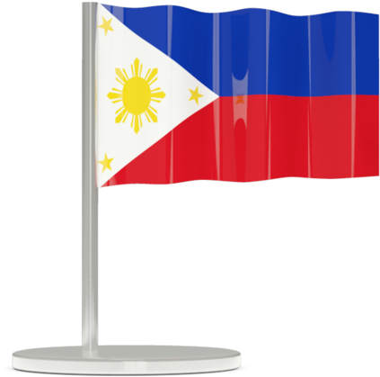 Painted Flag Of Philippines - Burkina Faso Flag Gif (640x480), Png Download