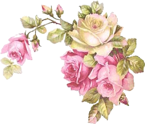 Shabby Chic Flowers Png (500x438), Png Download