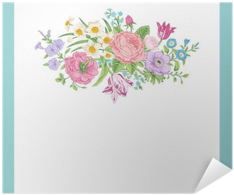 Vintage Floral Vector Card With Victorian Bouquet Of - Flower Bouquet (400x400), Png Download