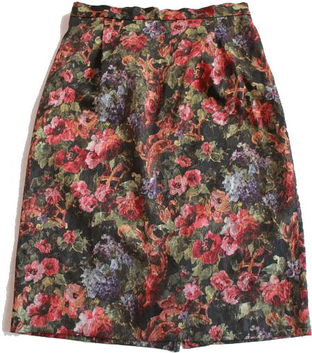 Download Vintage Floral Tapestry Pencil Skirt - Pencil Skirt PNG Image ...
