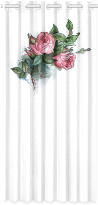 Roses Vintage Floral New Window Curtain 50" X - Tulip (500x500), Png Download