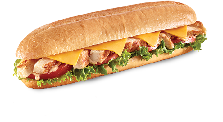 Grilled Chicken Baguette - Chicken Baguette Png (742x490), Png Download