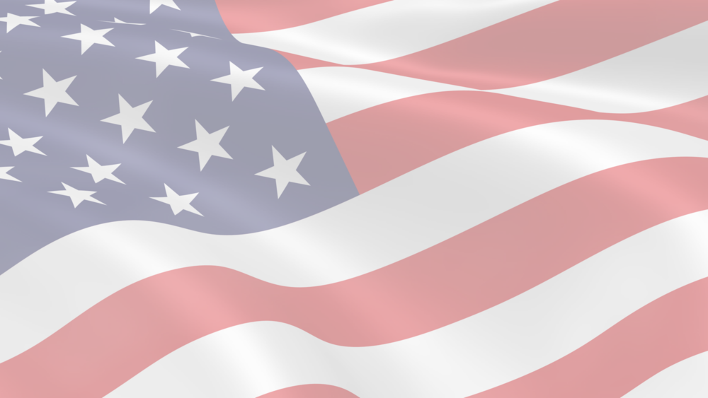 United States Flag Waving Wallpaper Png (1000x563), Png Download