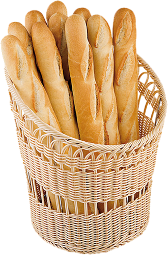 Png - Baguette In A Basket (330x500), Png Download