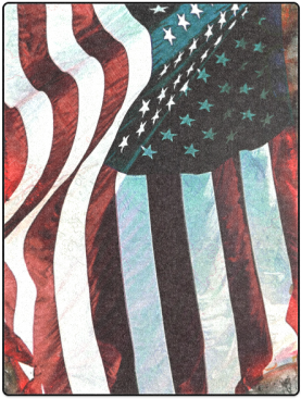 A Abstract Waving Usa Flag Blanket - Interestprint Designed Laptop Shoulder Bag A Abstract (500x500), Png Download