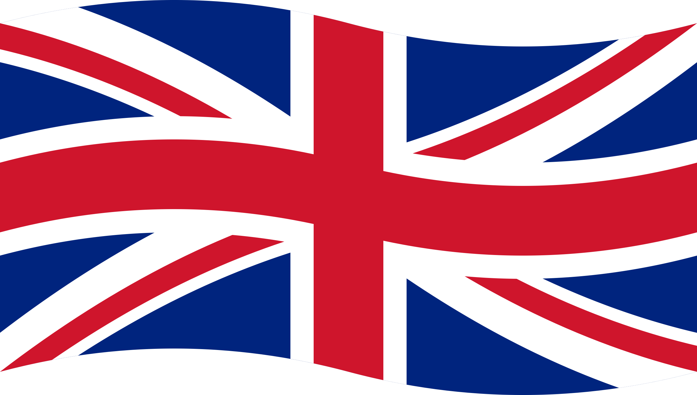 Simple Wave Uk Flag - Waving British Flag Vector (2400x1360), Png Download