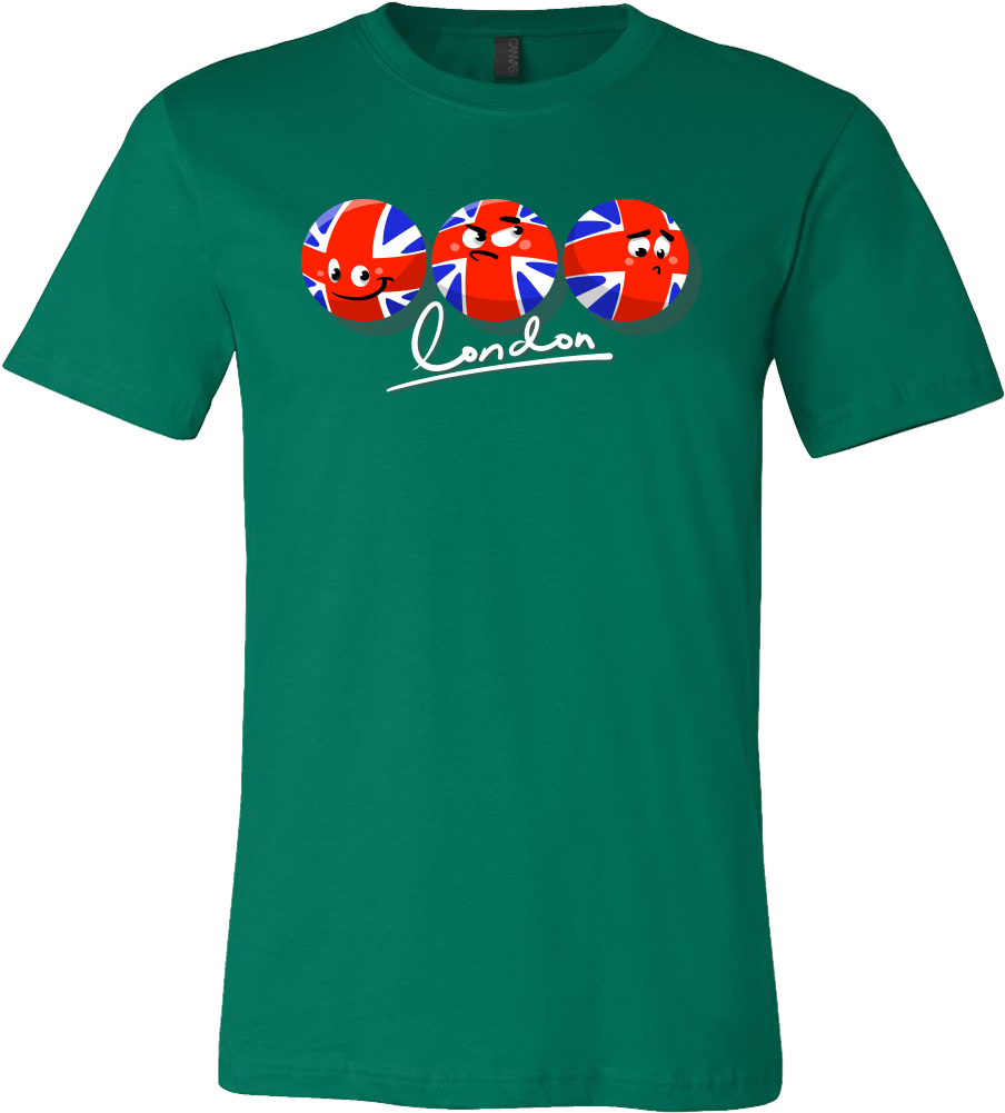 Great Britain British Flag London Funny Emoji T-shirt - T-shirt (1000x1000), Png Download