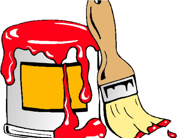 Paint Brush Clipart Paint Can - Paint And Paintbrush Clipart (640x480), Png Download
