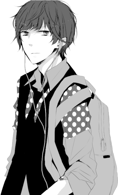 Manga Transparent Guy - Anime Boy Transparent Background (500x667), Png Download