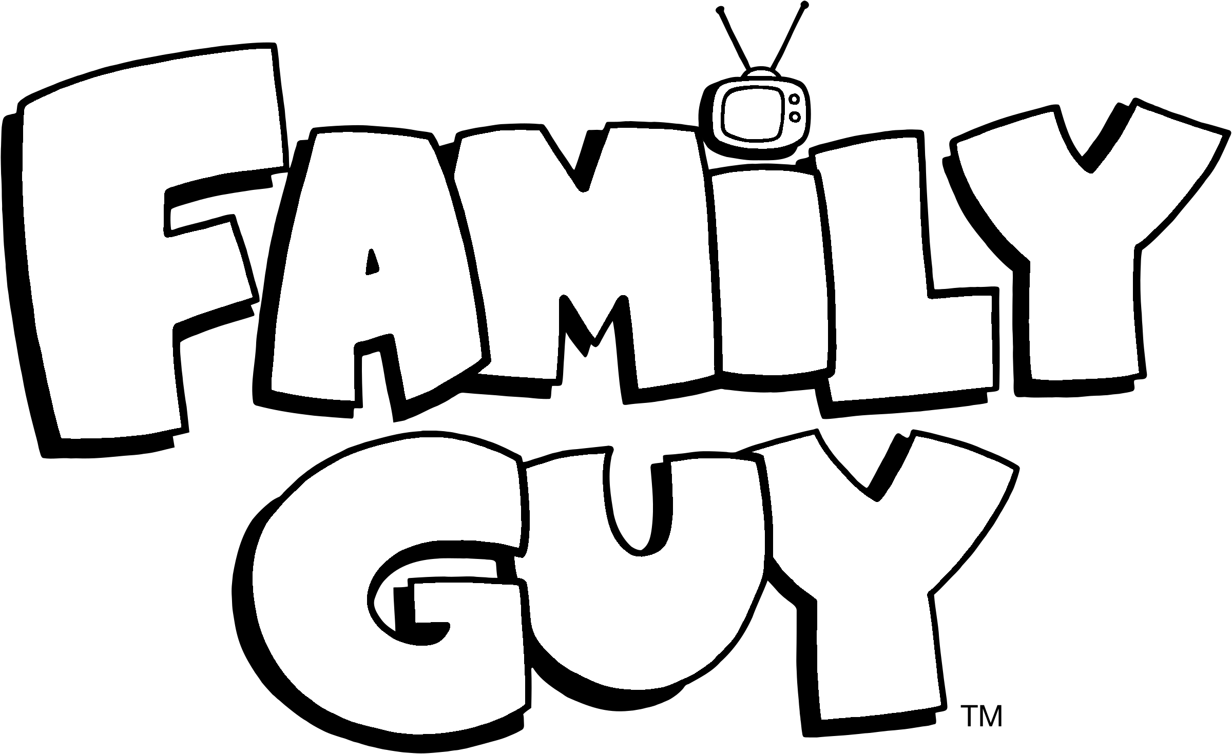 Family Guy Logo Black And White - 100 Ways To Kill Lois [book] (2400x1469), Png Download