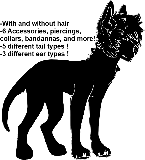 The Ultimate P2u Dog Base By Tropicalnerd On Deviantart - Dog With Hair Base (600x659), Png Download