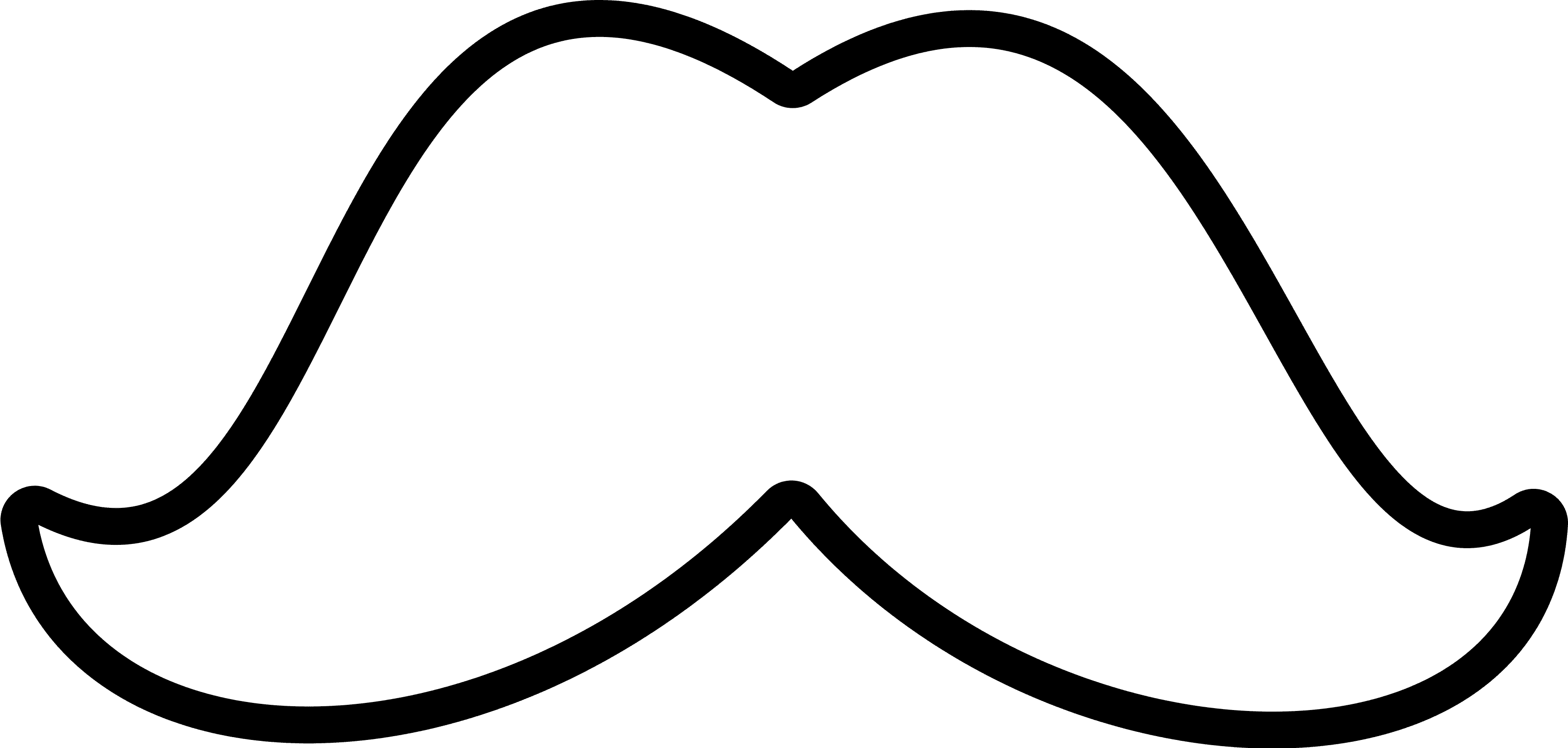 Dagi Clipground White Moustache - White Mustache Clip Art Transparent (3301x1576), Png Download