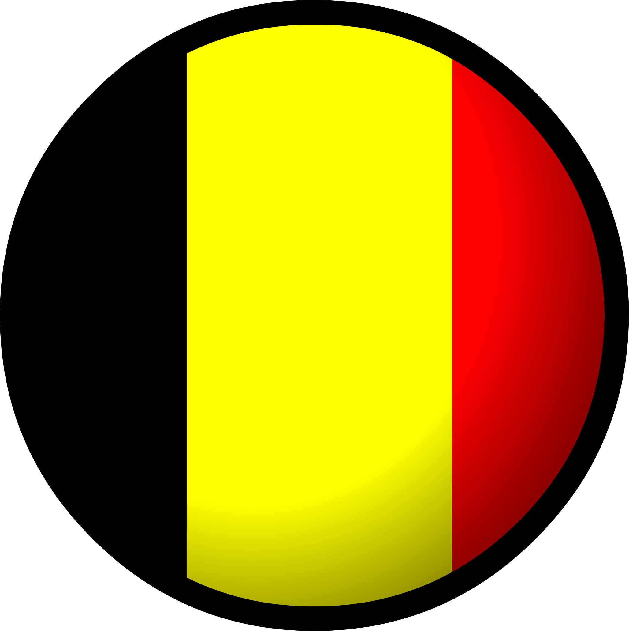 Belgium Flag - Png - Belgium Circle Flag (2056x2060), Png Download