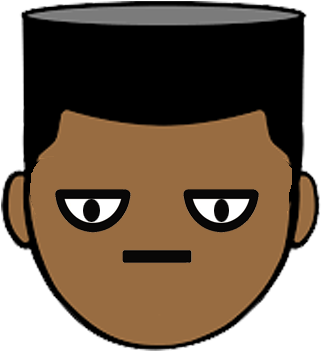 Black Guy Emoji - Face (480x480), Png Download