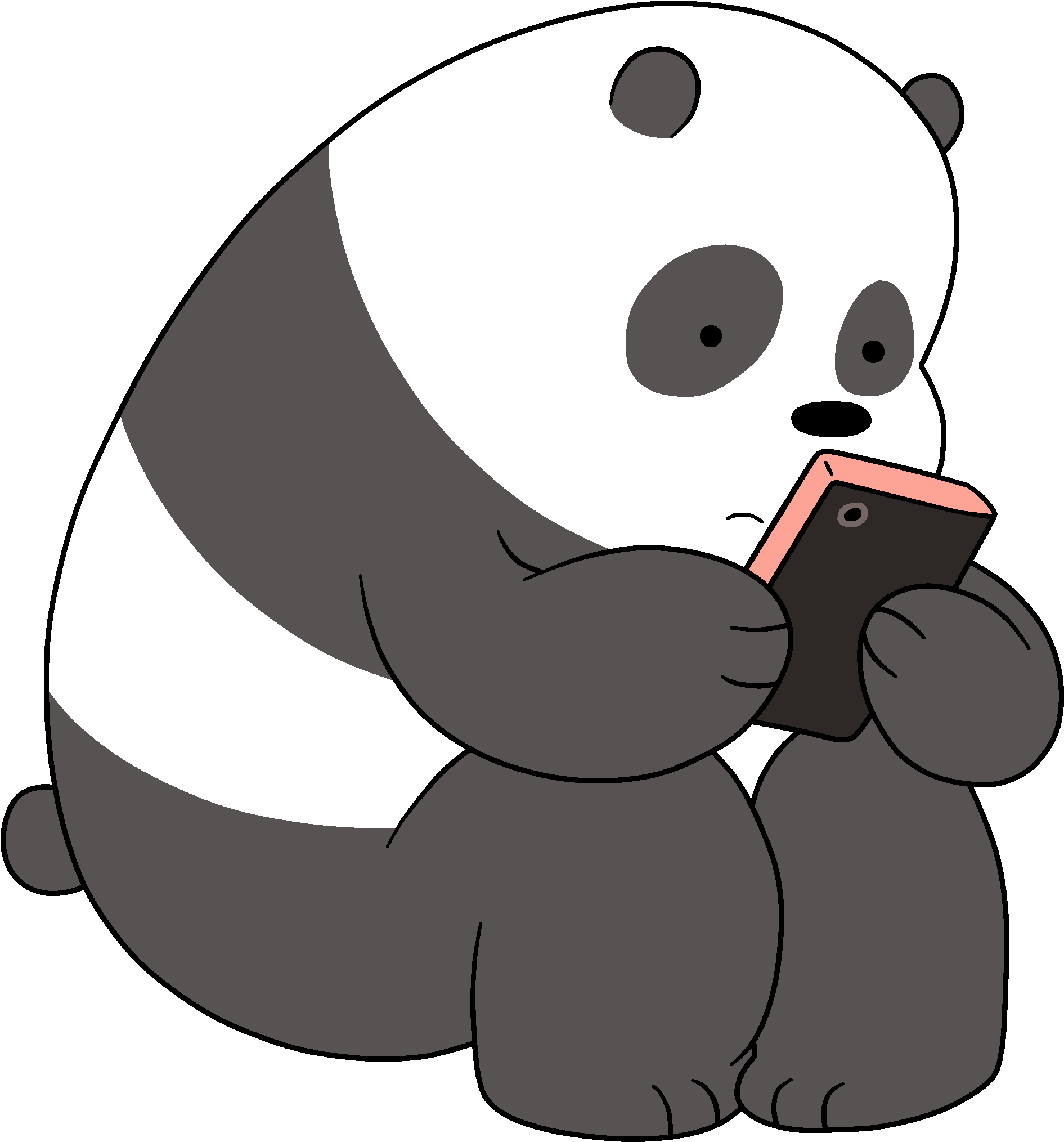 Banner Transparent Download Image Png We Bare Bears - Panda We Bare Bears Png (448x480), Png Download
