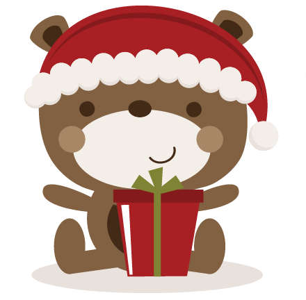 Christmas Bear Svg Cutting Files Christmas Svg Cut - Cute Christmas Characters Png (440x432), Png Download