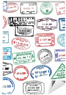 Passport Stamps Printable (400x400), Png Download